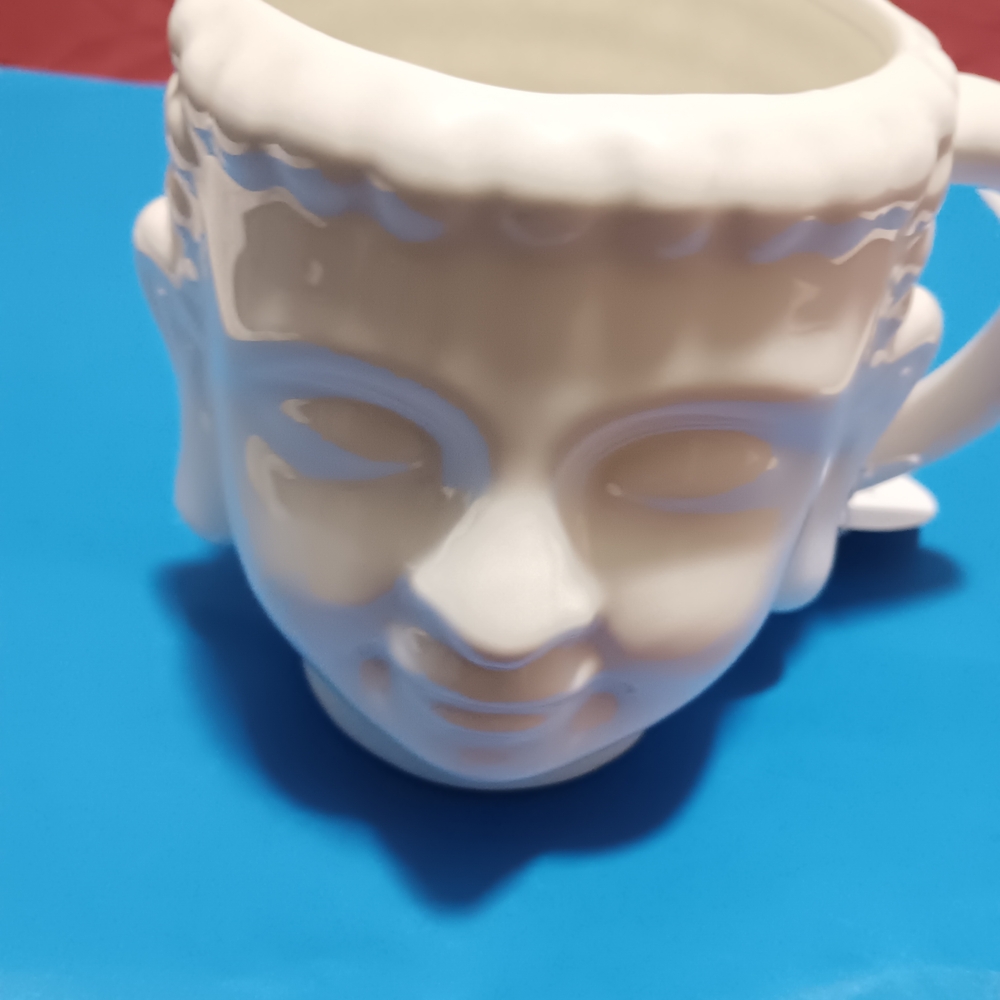 White Buddha Head Mug
